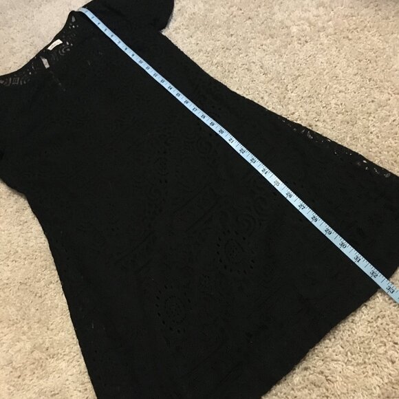 Hollister Abercrombie Gothic Black Lace Bilayer Punk Goth Dress - Picture 15 of 16